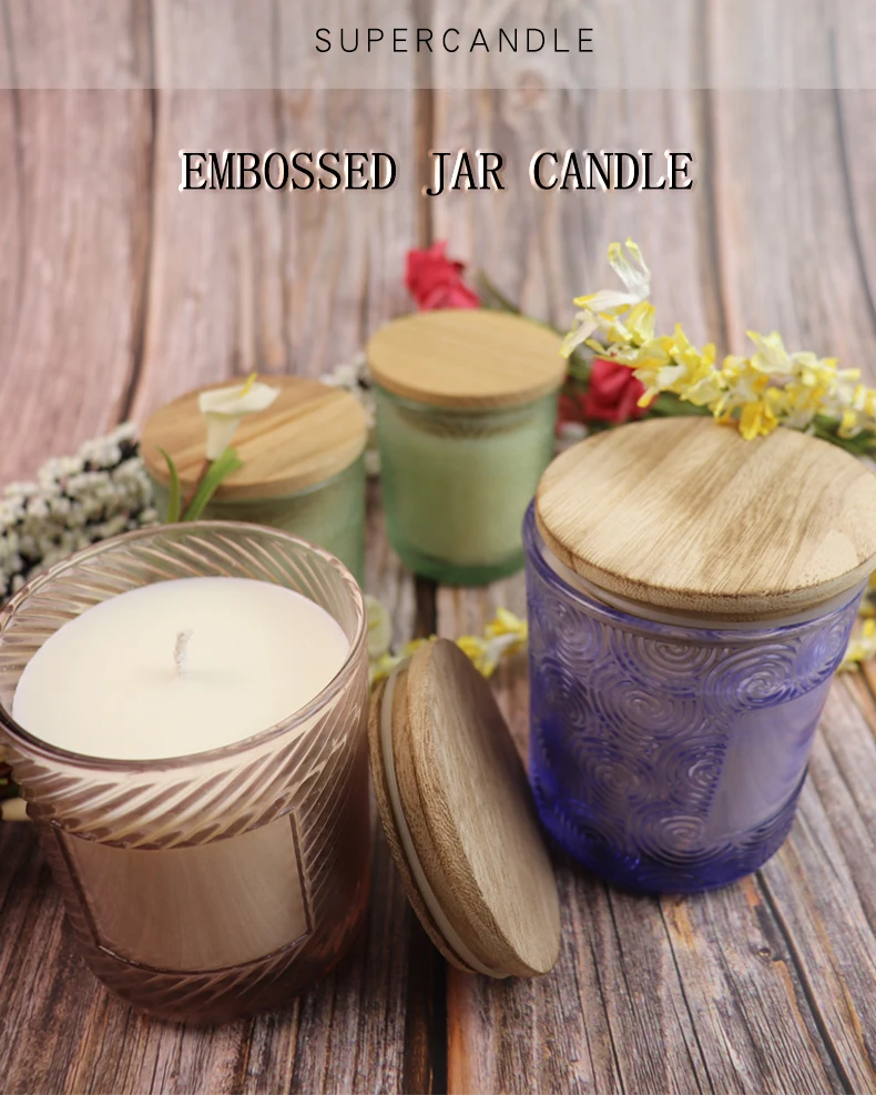Scented Candle Glass Container Jar With Wood Lid Buy Candle Jar Wood
