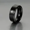 Inox best-selling natural blue ladies negative ion energy power ceramic ring 6mm wide