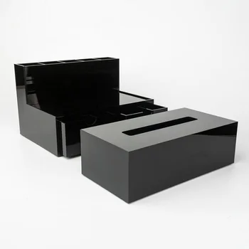 Custom Black Acrylic Makeup Tools Box Cosmetic Holder Perspex Tissue Custom Black Acrylic Makeup Tools Box Cosmetic Holder Perspex Tissue