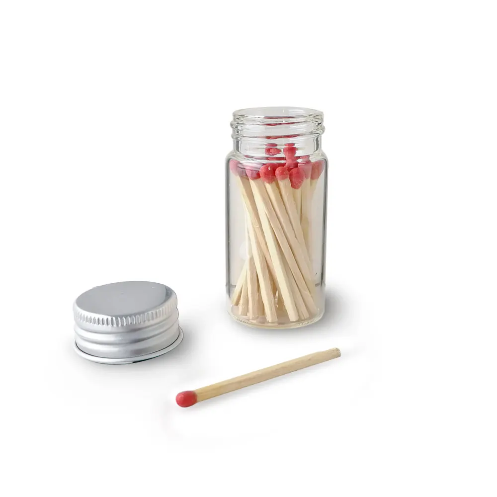 Colored Matchsticks Promotional Jar Match In Glass Bottle Branded