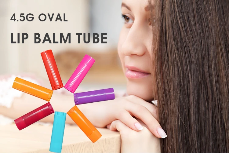 Latest Design High Quality Lip Balm Oval Tube Cosmetic Lip Balm Tube