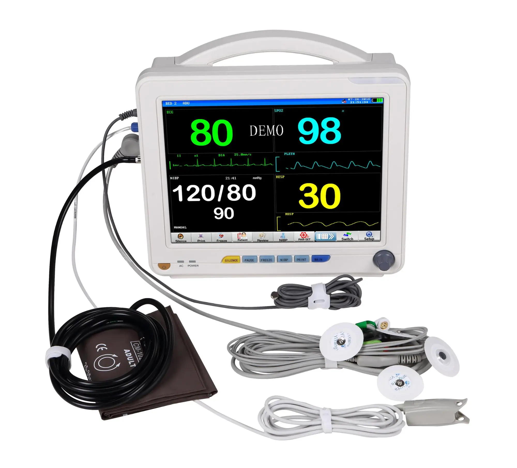 Ambulance Equipment Medical Devices Ecg Nibp Patient Monitor For ...