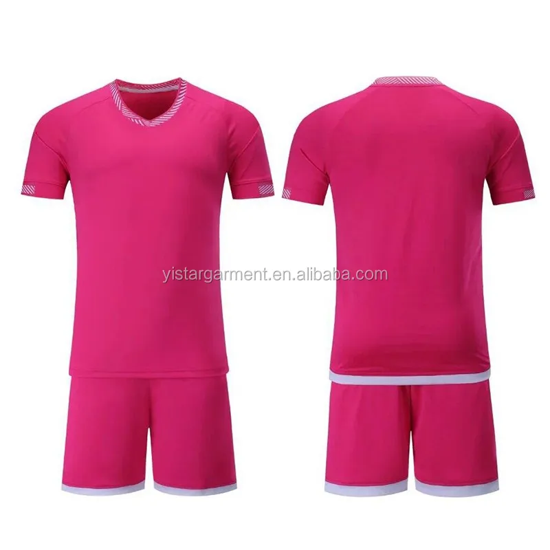 Wholesale Cheap 100 Polyester Full Set Pink Soccer Jersey Buy