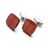 Luxury Wood Cufflinks For Men High Quality RoseWood Stainless Steel Cuff links