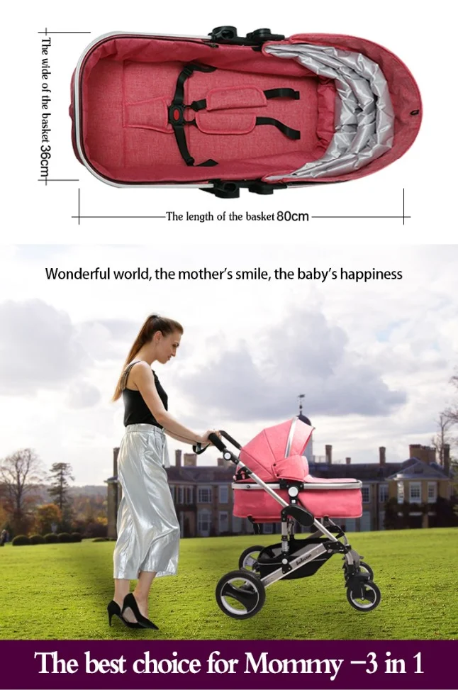 Agape Wholesale Rotate 360 Degrees 3 In 1 Baby Stroller Folding Luxury ...