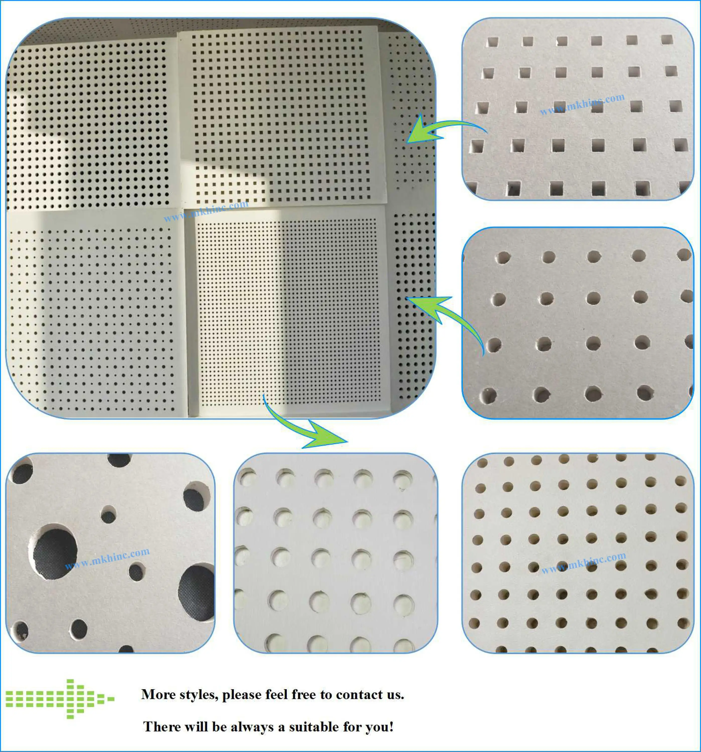 4*8feet Best Price Soundproof Acoustic Insulated Perforated Gypsum