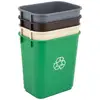 Various size plastic restaurant recycle trash cans