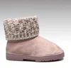 HC-185 Anti slip rubber sole knitted shaft latest fashion winter boots for ladies