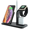 4 in 1 Wireless Charger Stand Station, 10W Qi Fast Wireless Charging Dock Compatible for iPhone Apple Pencil/Watch Air Pods