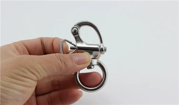 Stainless Marine Boat Round Ring Quick Release Swivel Snap Shackles