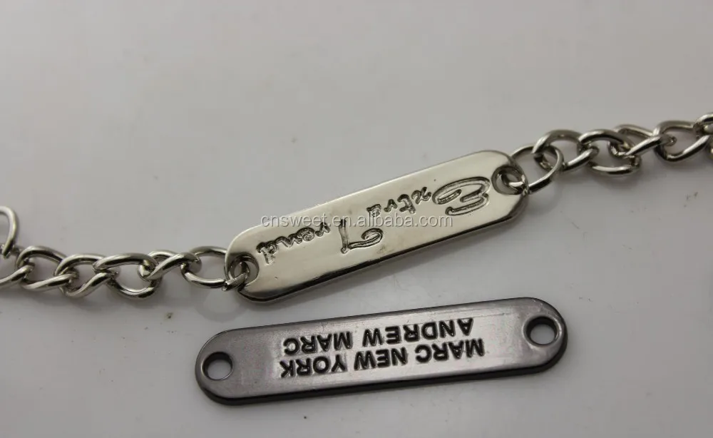 Metal Label Garment Metal Logo Plate Chain For Clothing Buy Metal Logo Plate,Metal Logo Plate