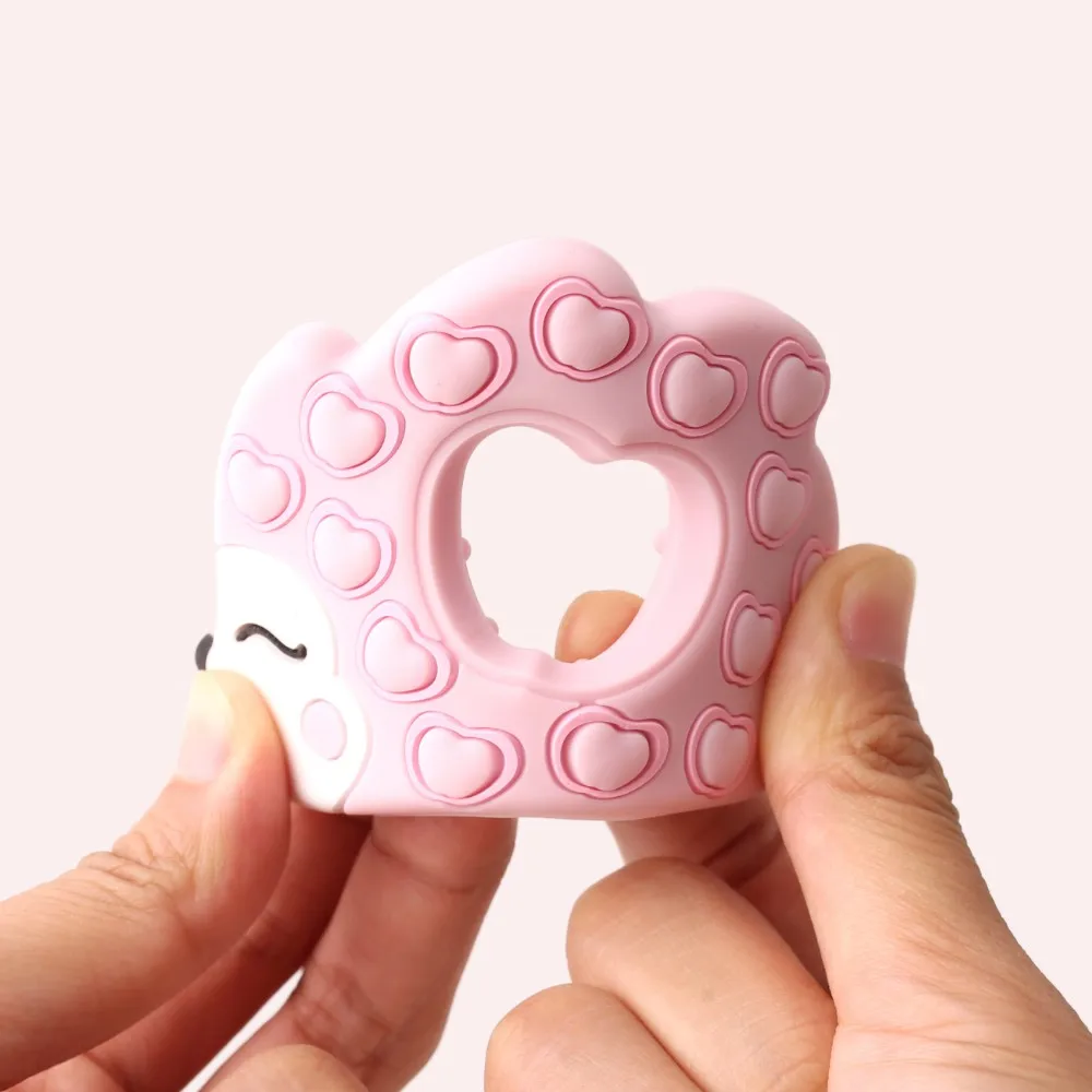 2020 New Arrival Bpa Free Baby Soft Teether Silicone Cartoon Hedgehog