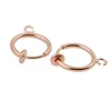 DIY jewelry No ear hole spring round ear clip with fake earrings ,elastic earrings