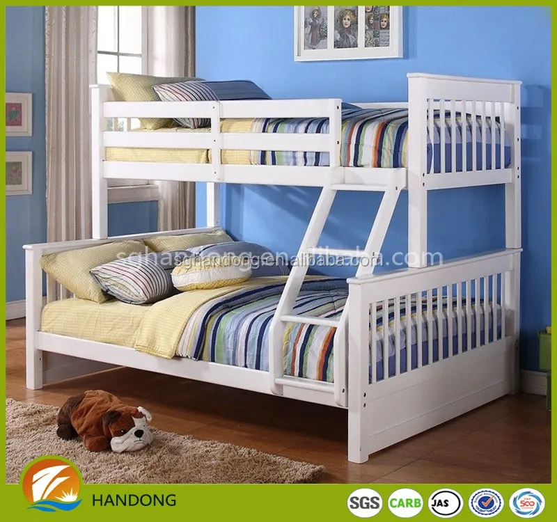 Children Dorm Bedroom Detachable 2 Tier Bed Kids White Twin And Full