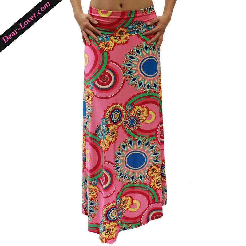 Wholesale Apricot African Print Long Skirts Buy African Skirts