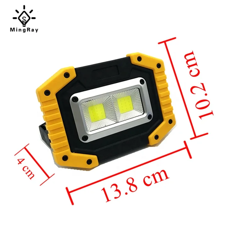 Portable 10w Led Usb Rechargeable Flood Light Worklight Lithium Battery ...