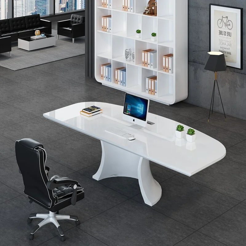 Artificial Marble Home Office Furniture High End Polished Computer