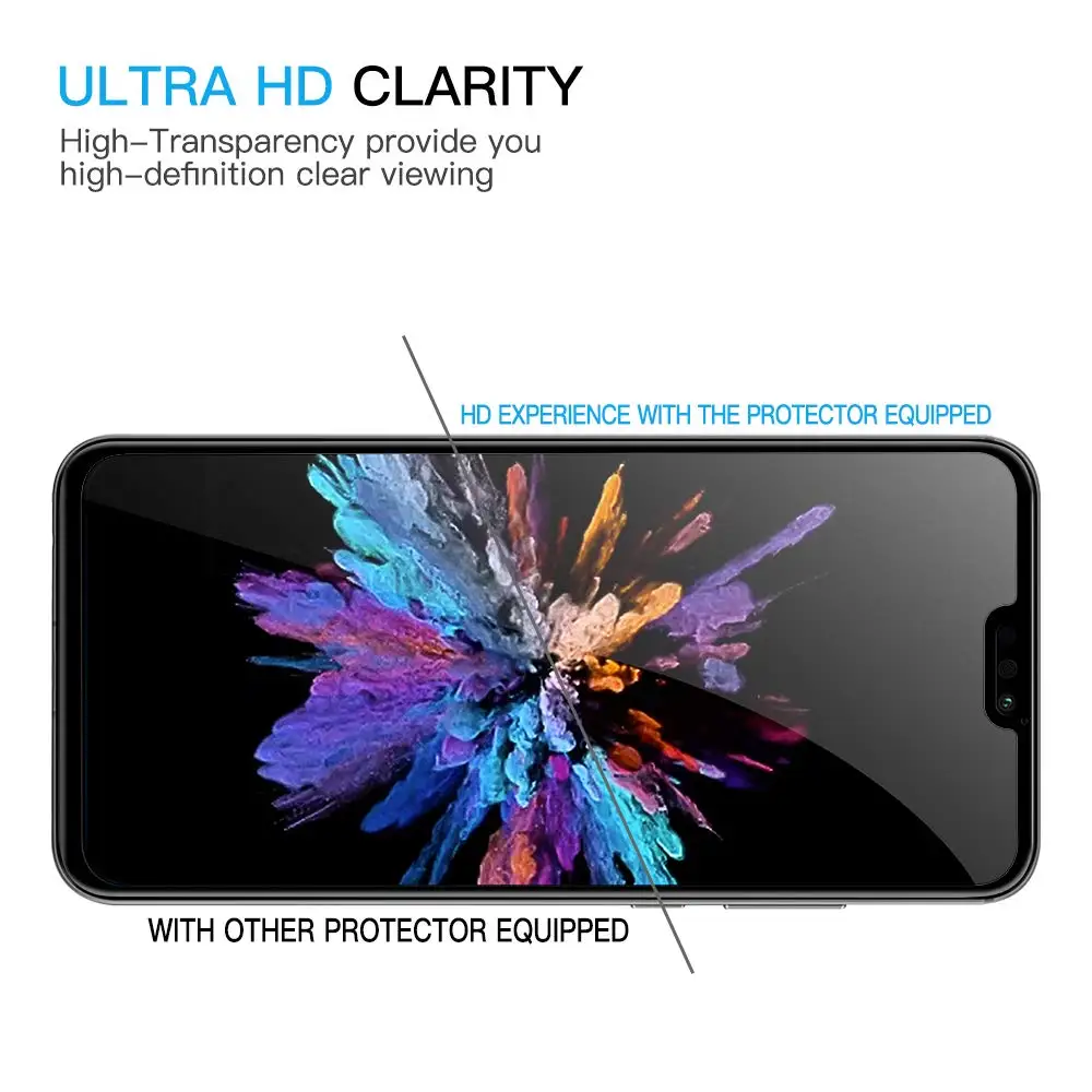 For Honor 8X Screen Protector Tempered Glass Full Adhesive Clear 9H Protective Glass for Huawei Honor 8X