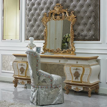 Yb67 French Baroque Design Bedroom Furniture Antique White Bedroom