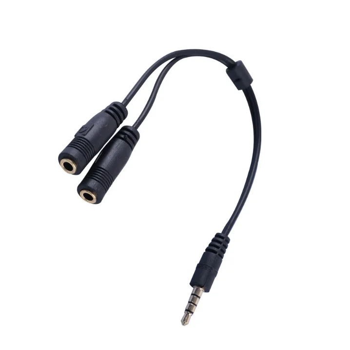 3.5mm Audio Stereo Trrs Headphone Jack Microphone Audio Y Splitter Male ...