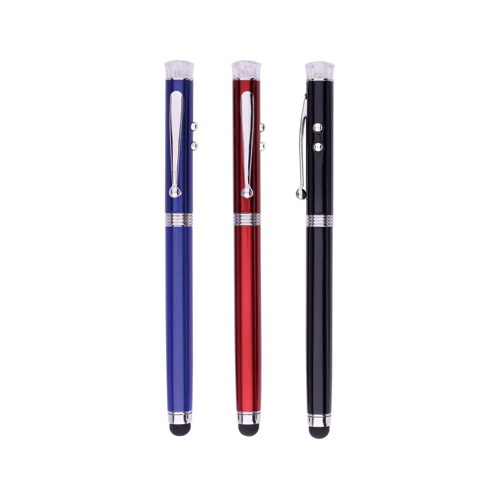 Marketing business-offic tool gift pen exquisite new design model function-pen with led light laser stylus metal pens