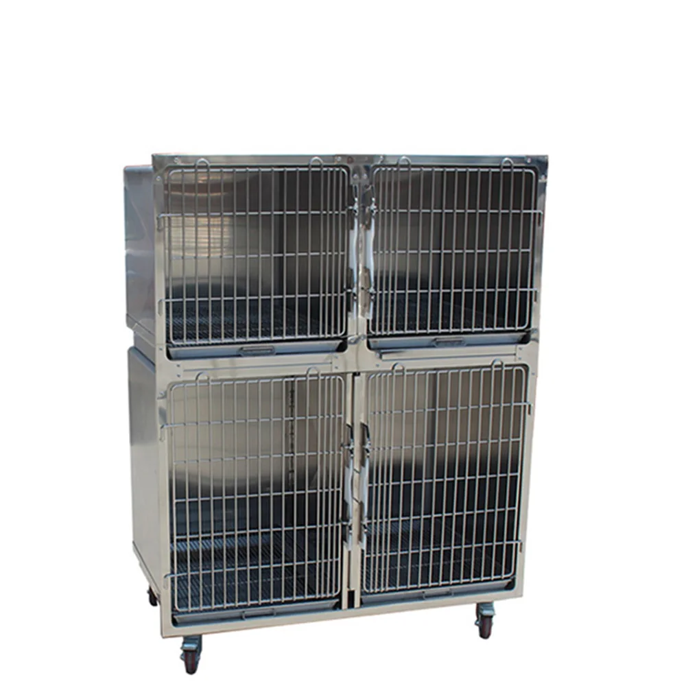 Modular Metal Stainless Steel Dog Cage With Wheels, View Dog Cage