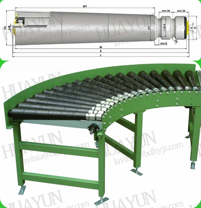 50mm Dia Female Thread Pp Sleeve Gravity Conveyor Taper Roller Buy