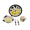 Biodegradable 5 pack baby dinner set/kids dinnerware set/bamboo kids dinnerware