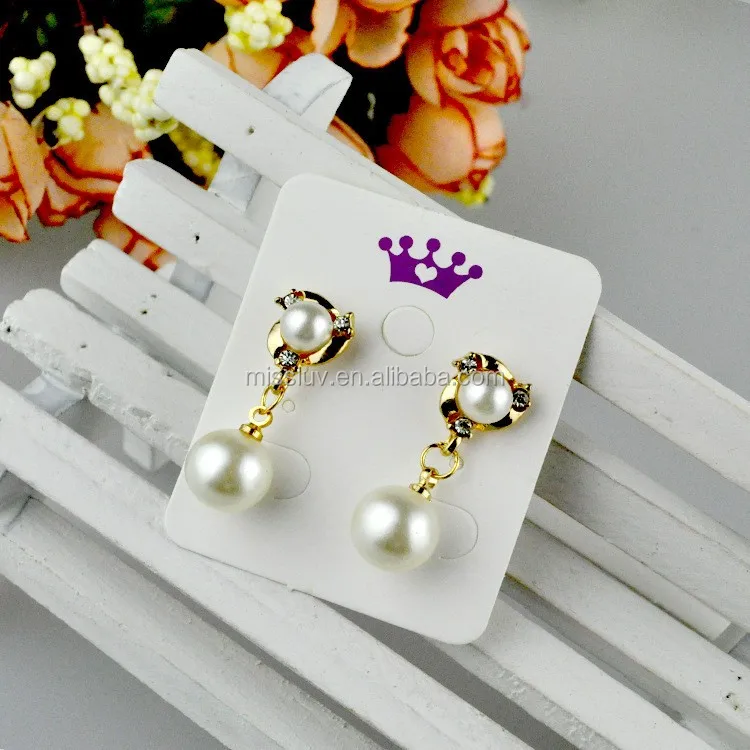 Customized Printed Jewelry Card Plastic Blue Pvc Jewelry Earring