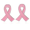 Breast Cancer awareness ribbon enamel lapel pin