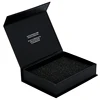 Accept Custom Order Black luxury Paperboard paper packaging makeup brush box with magnet