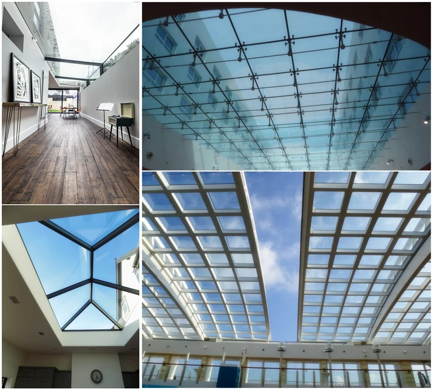 Tempered And Laminated Safety Glass Roofing Panels - Buy Glass Roofing