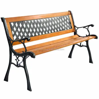 Mesh Resin Wood And Cast Iron Park Bench Buy Patio Furniture