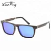 Factory Price CE UV400 Blue Mirror Polarized Ebony Wooden Sun Glasses With Custom Measurement