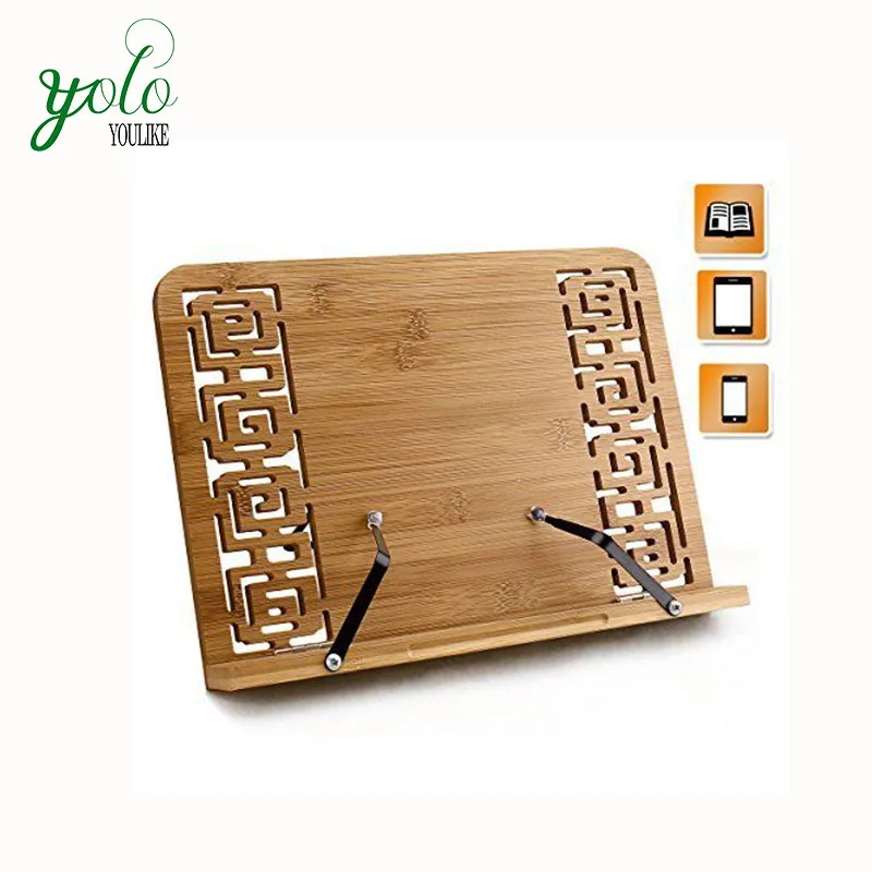 Bamboo Wooden Reading Rest Holder Foldable Tablet Cook Book Stand Buy