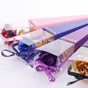 wholesale 24 k gold rose plastic plates gift box artificial gold rose Triangle torch box jewelry Valentine's Day