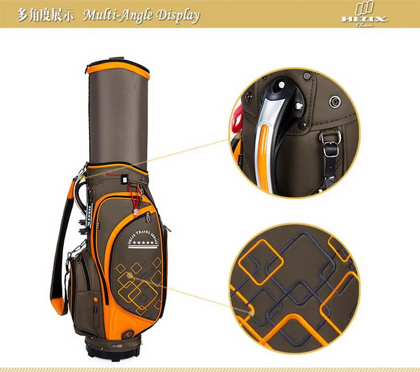 Helix Golf Hard Sided Travel Cover Case Traveling Bag With Wheels Club