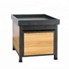 Wholesale wooden metal promotion display stand for supermarket
