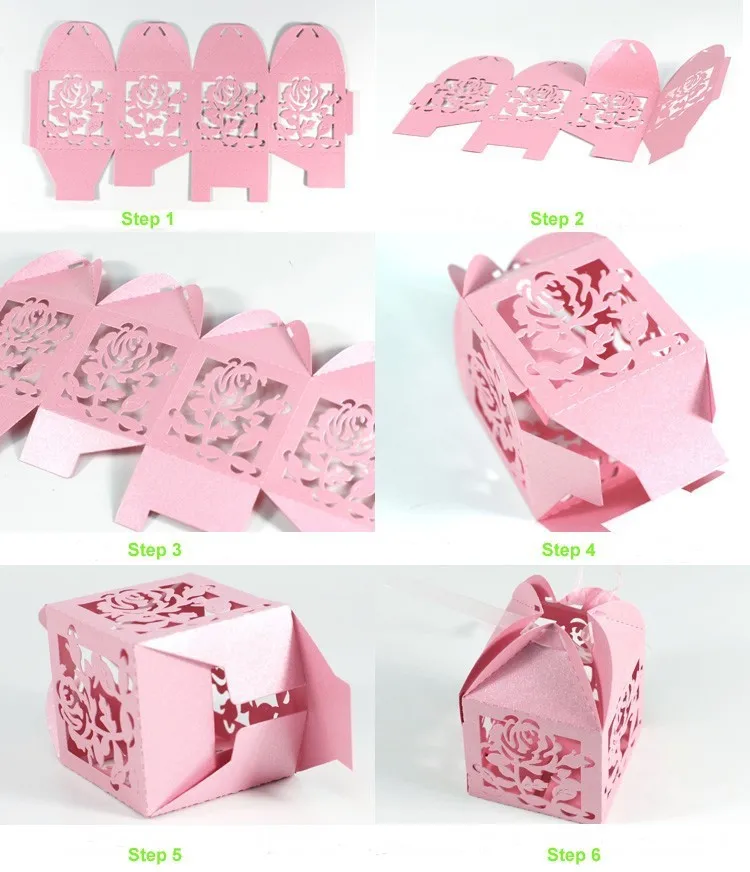 Perso<em></em>nalized filigree style laser cut custom graduation wedding candy box