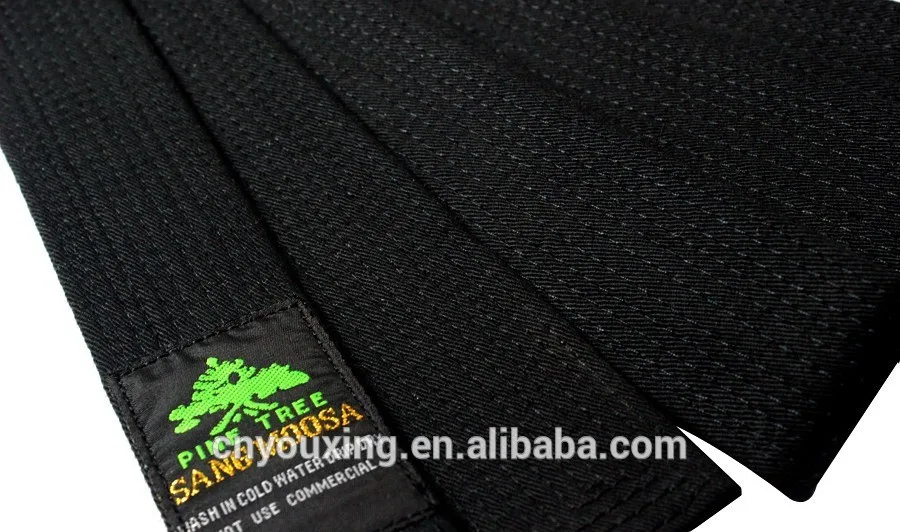 Custom Martial Arts Pine Tree Taekwondo Belts Karate Black Belts For