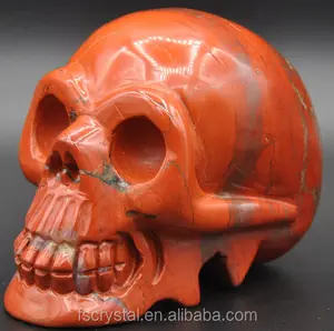 red jasper stone skull