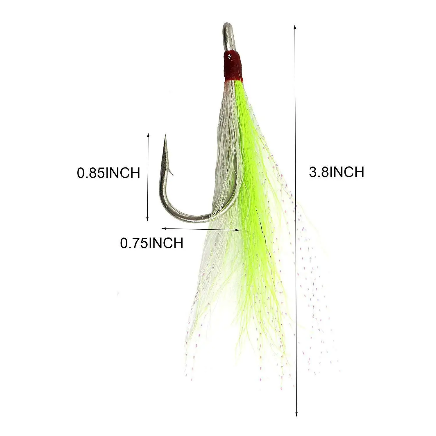 Bucktail Teasers Fishing Hook Saltwater Fishing Plugs Lures Teaser Tail