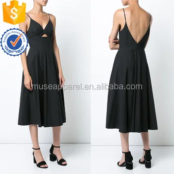 midi black summer dress