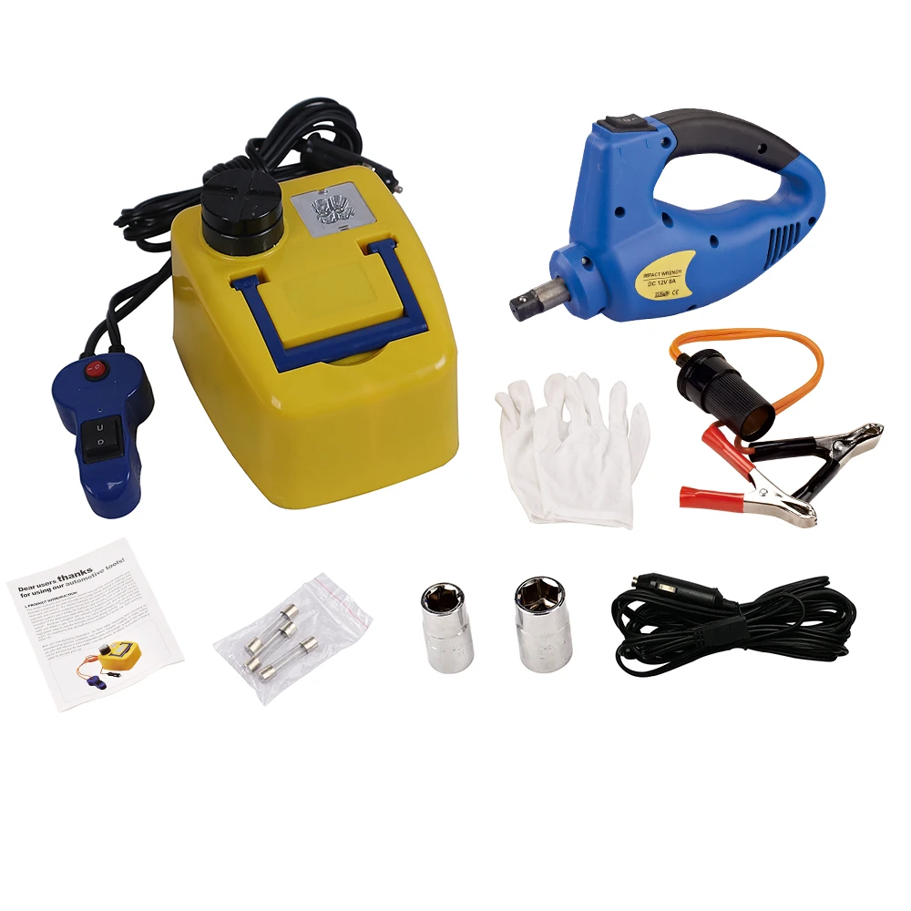 用于紧急汽车修理的手持式电动液压汽车千斤顶套装和扳手