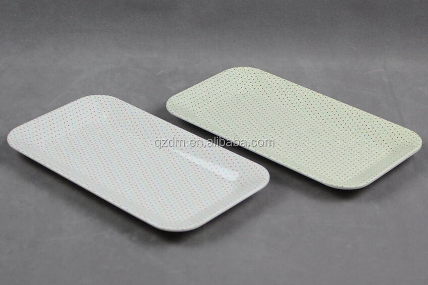 Decorative Melamine Rectangular Tray With Full Printing