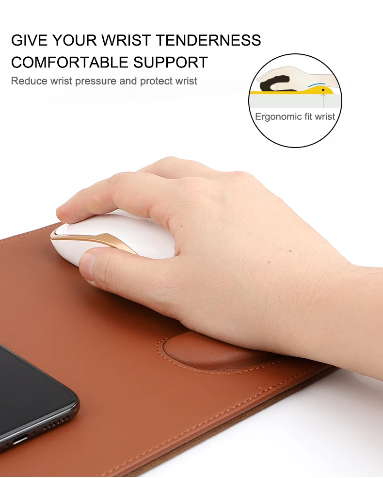 5w Wireless Mouse Pad Charger,2 In 1 Mouse Pad/mat With Wireless