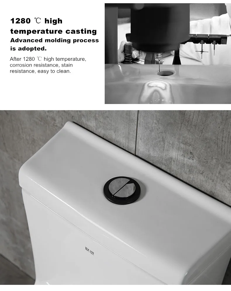 LESSO LZ2202 dual flush big trap way elegant design ceramic washdown one piece toilet
