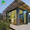 Wooden House/Fast prefabricated lovely small cabin shipping container house villa