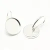 Beadsnice ID 27046 925 Solid Silver blank fit 12x12mm round nice for your earrings designs