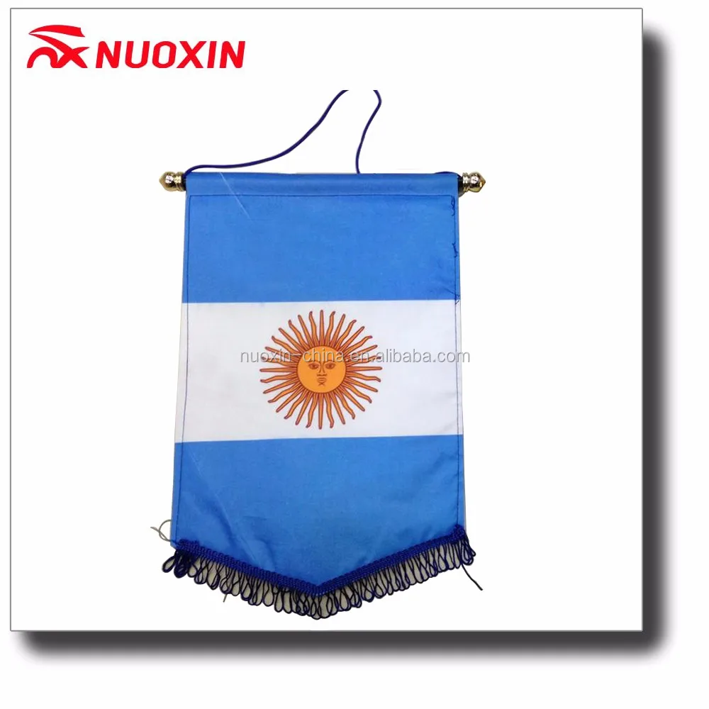 Nx Bendera Argentina Satin Persegi Panjang Gaya Terbang Menggantung